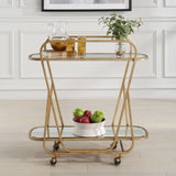 Swain Brass Serving Cart - Bronze by Uttermost - View 2