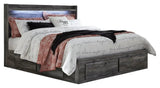 Baystorm - Gray - King Panel Bed With 4 Storage Drawers - 8 Pc. - Dresser, Mirror, Chest, King Bed | Ashley | Home Elegance USA