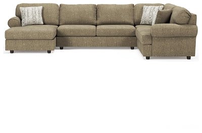 Ashley Chocolate Hoylake 56402S2 3 - Piece Sectional with Chaise - Chenille - 56402S2 - Home Elegance USA - 1