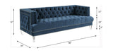 Ansario Sofa 56455 Blue Velvet | Acme | Home Elegance USA