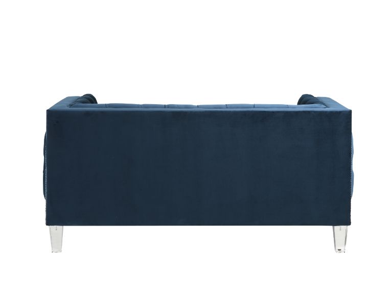 Ansario Loveseat 56456 Blue Velvet | Acme | Home Elegance USA