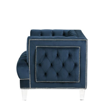 Ansario Chair 56457 Blue Velvet | Acme - 56457 - Home Elegance USA - 3