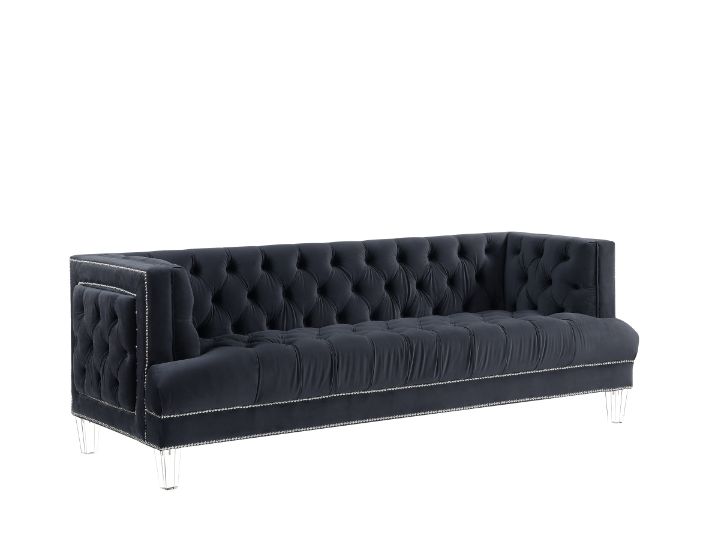 Ansario Sofa 56460 Charcoal Velvet | Acme | Home Elegance USA