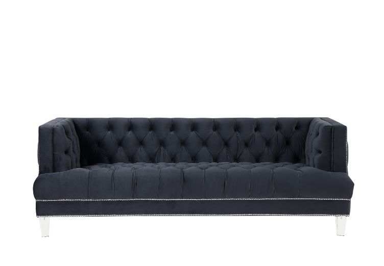 Ansario Sofa 56460 Charcoal Velvet | Acme | Home Elegance USA