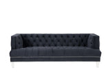 Ansario Sofa 56460 Charcoal Velvet | Acme - 56460 - Home Elegance USA - 4