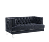 Ansario Loveseat 56461 Charcoal Velvet | Acme | Home Elegance USA