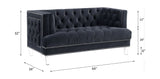 Ansario Loveseat 56461 Charcoal Velvet | Acme - 56461 - Home Elegance USA - 4