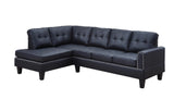 Acme - Jeimmur Sectional Sofa 56465 Black Synthetic Leather