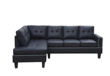 Acme - Jeimmur Sectional Sofa 56465 Black Synthetic Leather