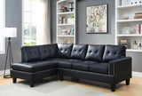 Acme - Jeimmur Sectional Sofa 56465 Black Synthetic Leather