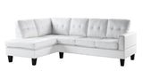 Acme - Jeimmur Sectional Sofa 56470 White Synthetic Leather