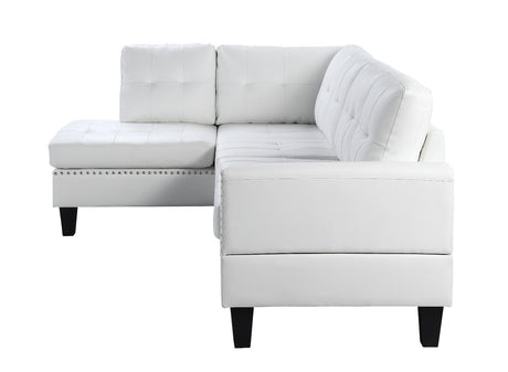 Acme - Jeimmur Sectional Sofa 56470 White Synthetic Leather