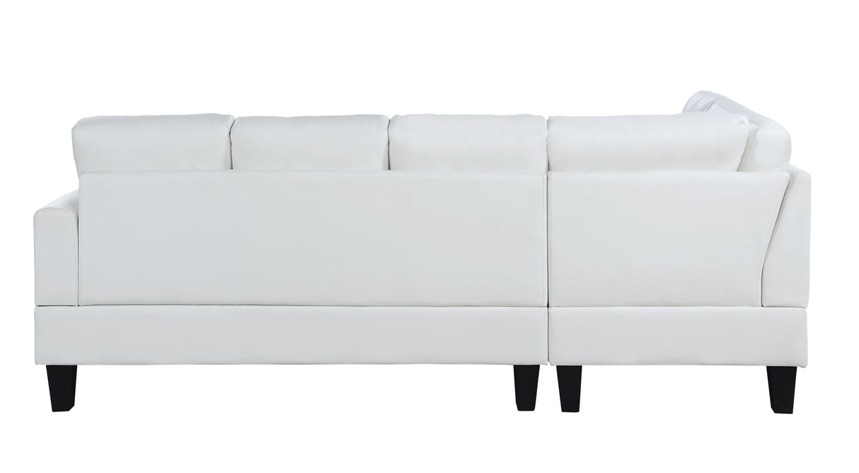 Acme - Jeimmur Sectional Sofa 56470 White Synthetic Leather