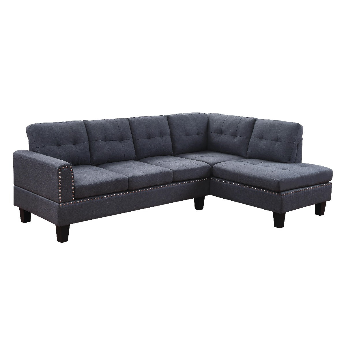 Acme - Jeimmur Sectional Sofa 56475 Gray Linen