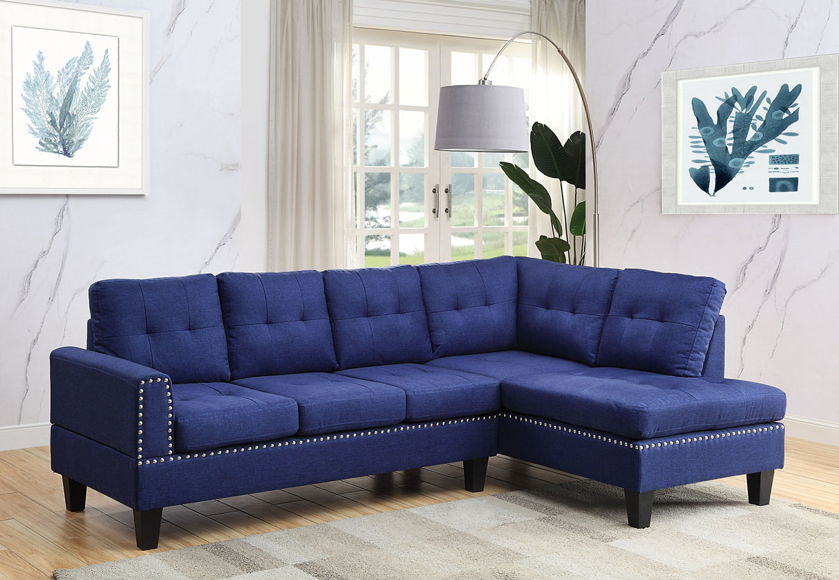 Acme - Jeimmur Sectional Sofa 56480 Blue Linen