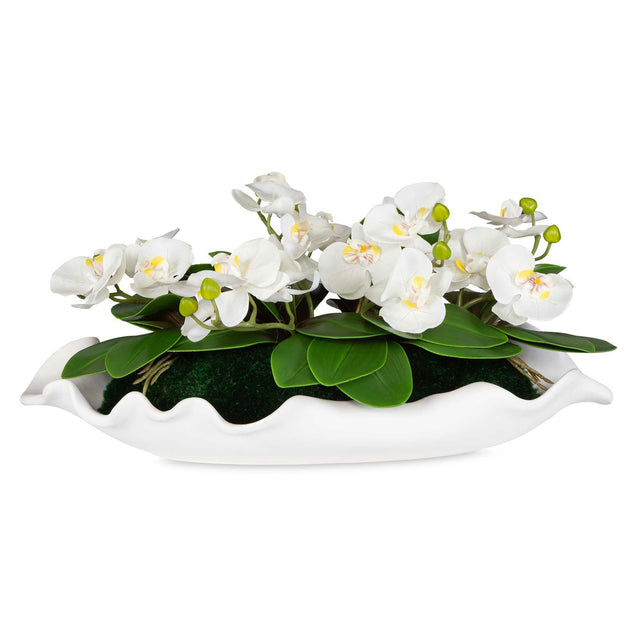 Opulence Orchid Centerpiece With Bowl - White by Uttermost - View 1