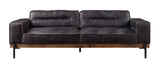 Acme - Silchester Sofa 56505 Antique Ebony Top Grain Leather