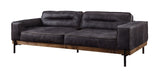 Acme - Silchester Sofa 56505 Antique Ebony Top Grain Leather