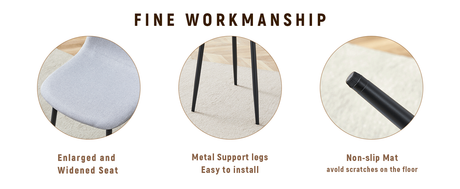 Table and chair set.71*35.4 inch Black Grain Spliced Dining Table With Storage Function In The Middle Of The Table Legs.Paired with 8 Light Gray Linen-Cotton Material High Resilience Dining Chairs. - sold by Home Elegance USA
