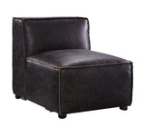 Birdie Modular - Armless Chair 56585 Antique Slate Top Grain Leather | Acme | Home Elegance USA