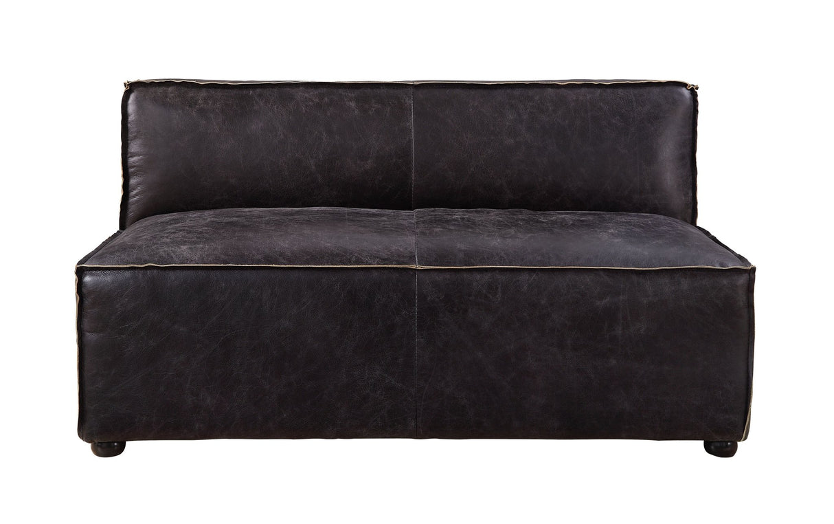 Birdie Modular - Armless Loveseat 56586 Antique Slate Top Grain Leather | Acme - 56586 - Home Elegance USA - 2