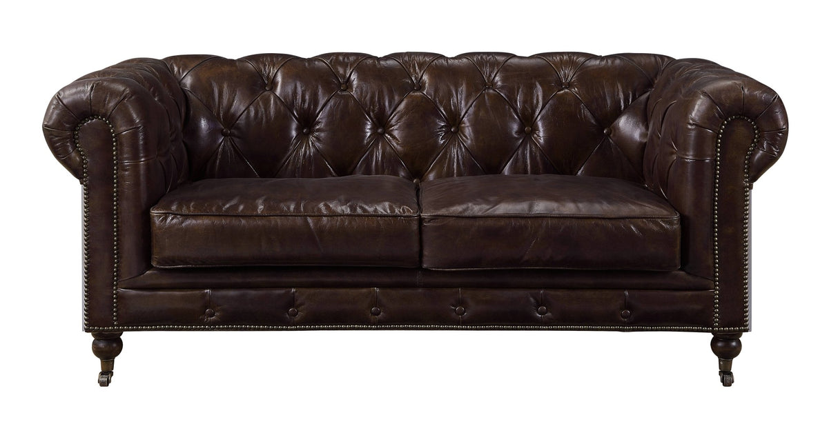 Aberdeen Loveseat 56591 Vintage Brown Top Grain Leather | Acme | Home Elegance USA