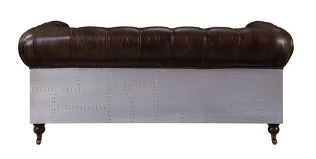 Aberdeen Loveseat 56591 Vintage Brown Top Grain Leather | Acme - 56591 - Home Elegance USA - 4