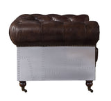 Acme - Aberdeen Chair 56592 Vintage Brown Top Grain Leather