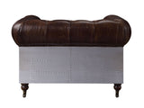 Acme - Aberdeen Chair 56592 Vintage Brown Top Grain Leather