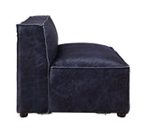 Birdie Modular - Armless Loveseat 56596 Vintage Blue Top Grain Leather | Acme | Home Elegance USA