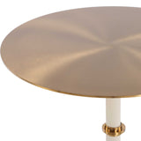 Cyprus Accent Table Brass / White - Gold / White by Uttermost - View 3