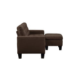 Acme - Earsom Reversible Sofa & Ottoman 56655 Brown Linen