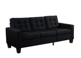 Acme - Earsom Reversible Sofa & Ottoman 56660 Black Linen