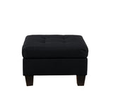 Acme - Earsom Reversible Sofa & Ottoman 56660 Black Linen