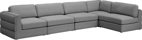 Beckham - Modular Sectional 5 Piece - Gray - Fabric | Home Elegance USA