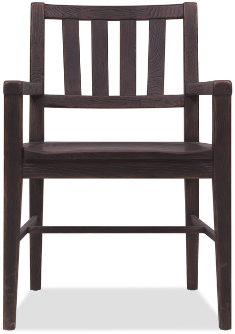 Driftwood Splatback Arm Chair (Set of 2) Burnt Timber - Black by Hooker Furniture - View 4
