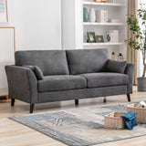 Damian Gray Velvet Fabric Sofa | Home Elegance USA