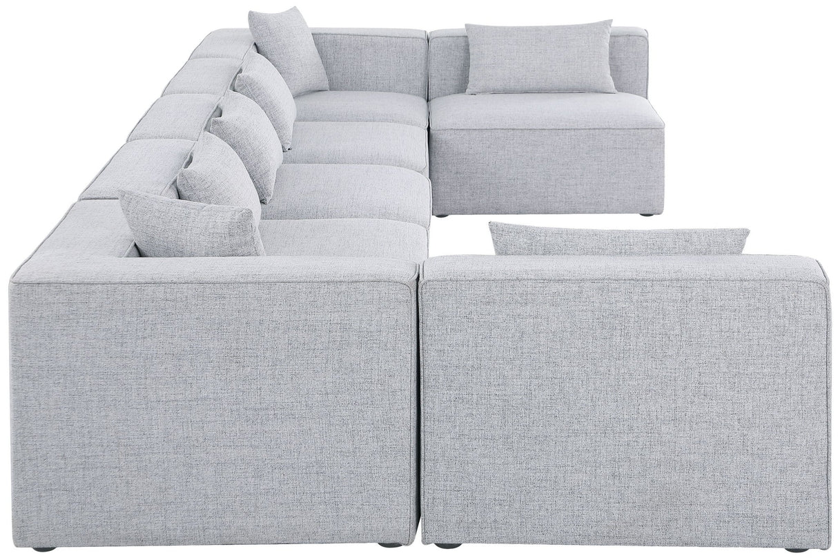 Cube - Modular Sectional 7 Piece - Gray - 630Grey - Sec7B - Home Elegance USA - 2