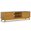 Lennon 72 inch Wide Solid Wood Low TV Stand in Oak For TVs up to 80 inches - sold by Home Elegance USA