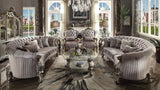 Acme - Versailles Sofa W/5 Pillows 56845 Velvet & Antique Platinum