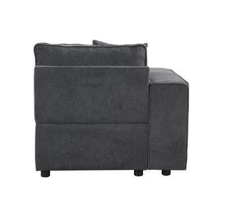 Acme - Silvester Modular - Left Facing Chair W/2 Pillows 56871 Gray Fabric