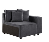 Acme - Silvester Modular - Right Facing Chair W/2 Pillows 56872 Gray Fabric