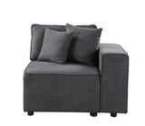 Acme - Silvester Modular - Right Facing Chair W/2 Pillows 56872 Gray Fabric