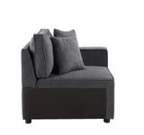 Acme - Silvester Modular - Right Facing Chair W/2 Pillows 56872 Gray Fabric