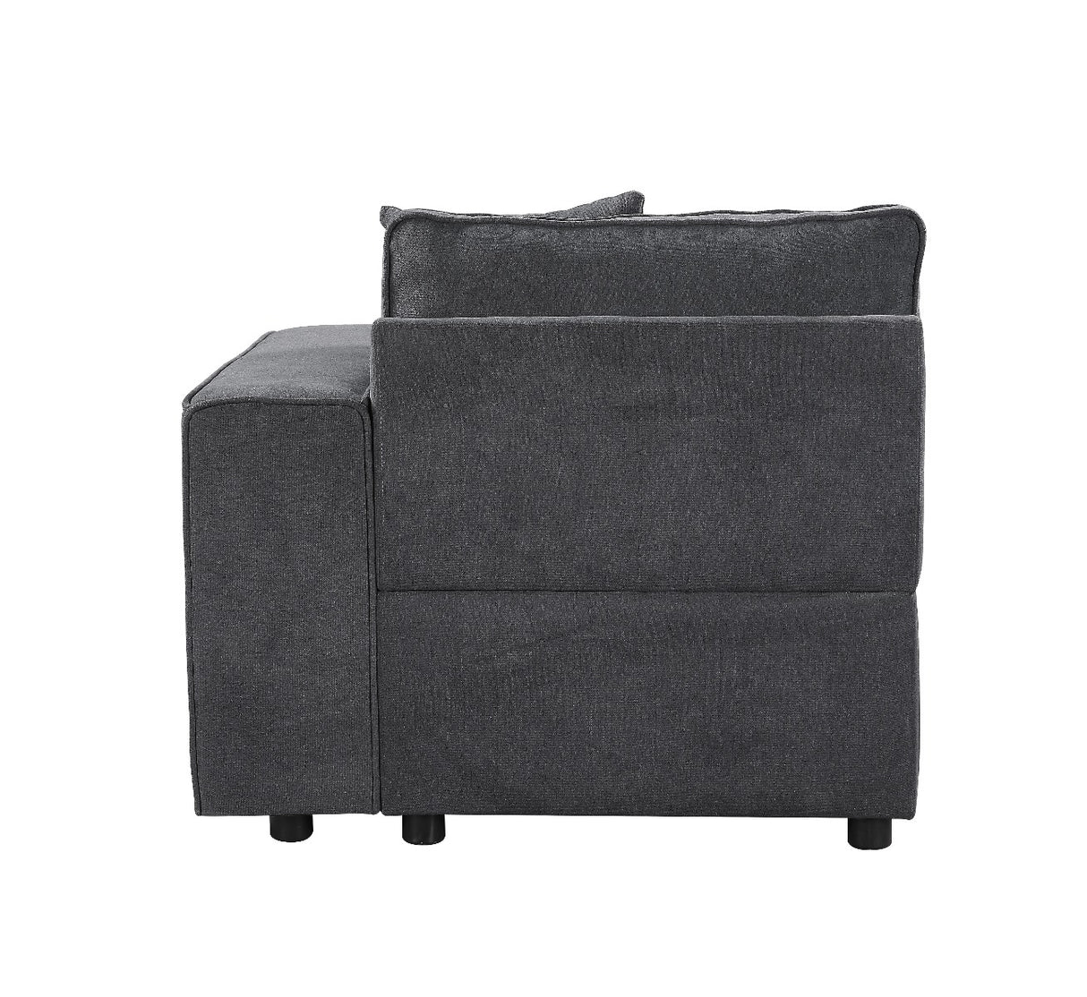 Acme - Silvester Modular - Right Facing Chair W/2 Pillows 56872 Gray Fabric