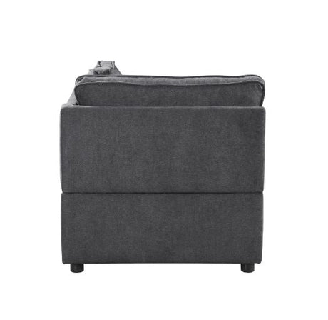 Acme - Silvester Modular - Wedge W/Pillow 56874 Gray Fabric