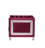 Acme - Heibero Chair (Same Lv01402) 56897 Burgundy Velvet