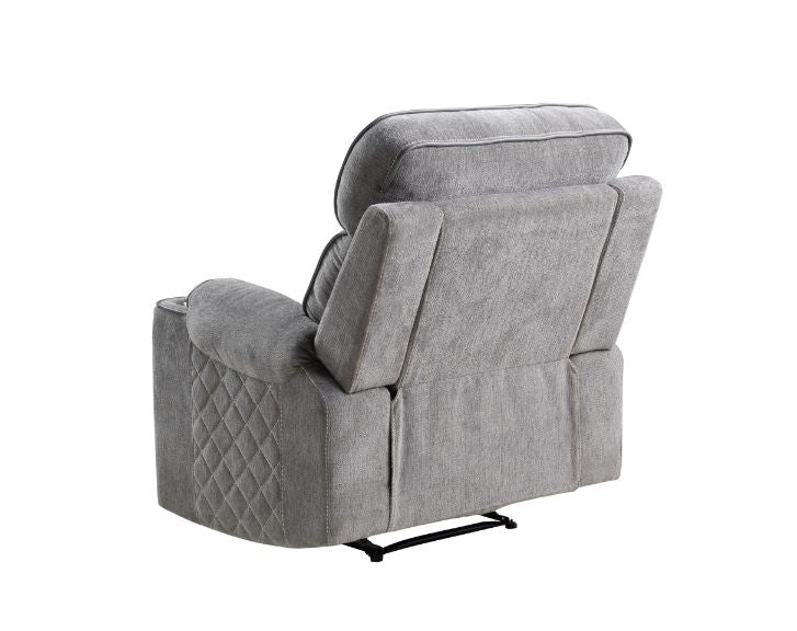 Acme - Aulada Glider Recliner 56902 Gray Fabric