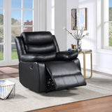 Acme - Eilbra Power Motion Recliner 56910 Black Synthetic Leather