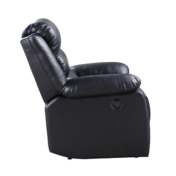 Acme - Eilbra Power Motion Recliner 56910 Black Synthetic Leather